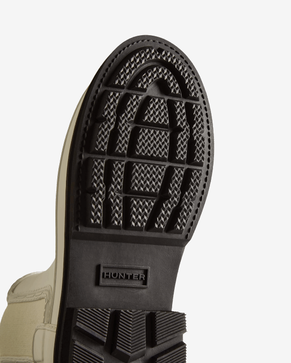 UK Hunter Women Refined Stitch Detail Chelsea Boots White Willow/Black 28BV159