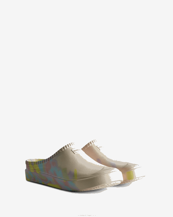 UK Hunter Men In/Out Bloom Clogs Shaded White 28BV235