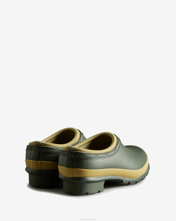 UK Hunter Women Gardener Clogs Vintage Green 28BV113