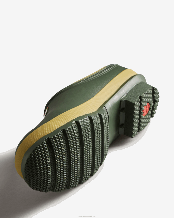 UK Hunter Women Gardener Clogs Vintage Green 28BV113