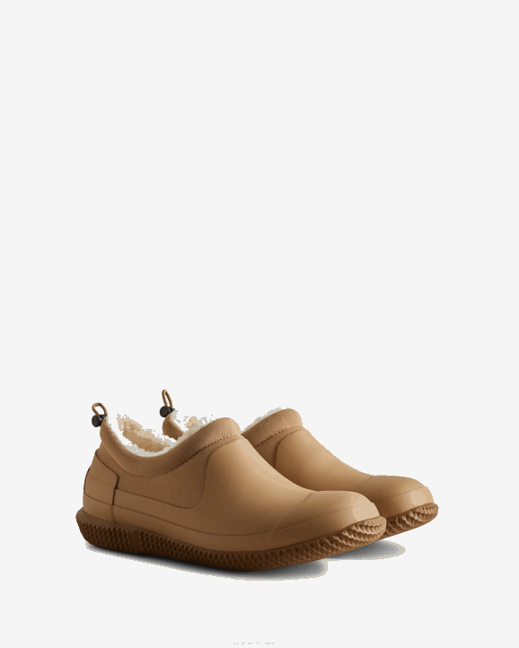 UK Hunter Women Insulated Vegan Shearling Shoe Tawny Brown/White Willow 28BV266