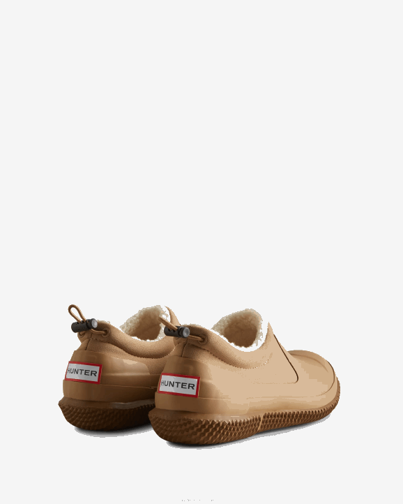 UK Hunter Women Insulated Vegan Shearling Shoe Tawny Brown/White Willow 28BV266