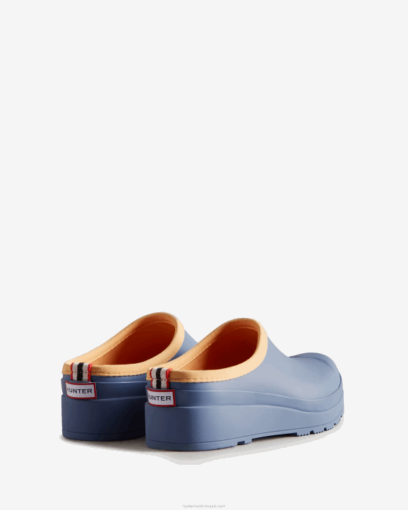 UK Hunter Women Play Clogs Stornaway Blue/Summit Rise Peach 28BV144