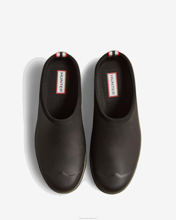 UK Hunter Women Play Speckle Sole Clogs Black/Urban Grey 28BV267