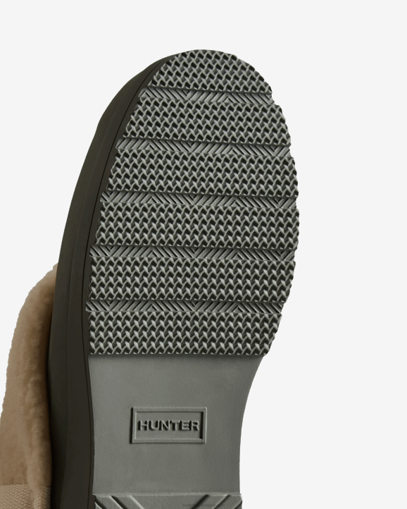 UK Hunter Women Play Vegan Shearling Insulated Clogs Urban Grey 28BV329