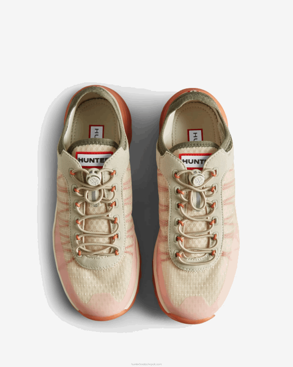 UK Hunter Women Travel Sneaker Shaded White/Lichen Grn/Skimming Stone/Coral Shade 28BV114