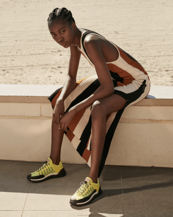 UK Hunter Women Travel Sneaker Zesty Yellow/Shaded White/Black 28BV115