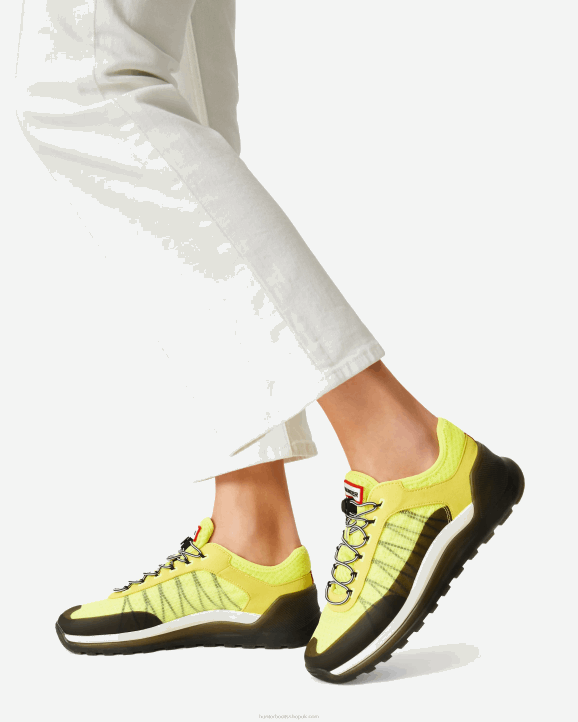 UK Hunter Women Travel Sneaker Zesty Yellow/Shaded White/Black 28BV115