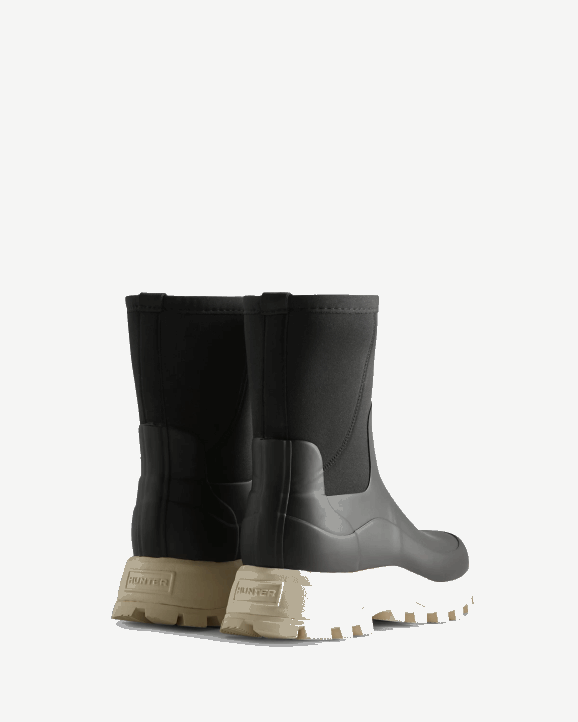 UK Hunter Women City Explorer Short Neoprene Boots Black/Shaded White 28BV162