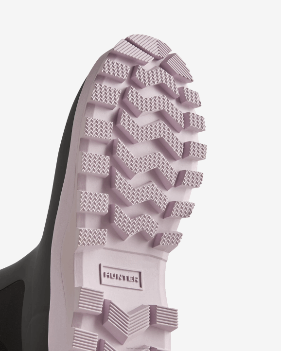 UK Hunter Women City Explorer Short Neoprene Boots Black/Tempered Mauve 28BV163