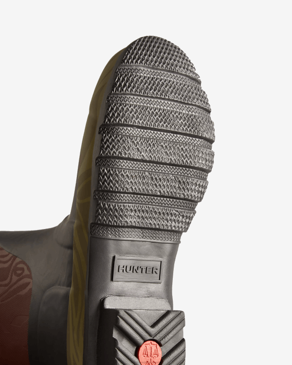 UK Hunter Women Erosion Texture Patchwork Short Rain Boots Erosion Texture Patchwork 28BV316