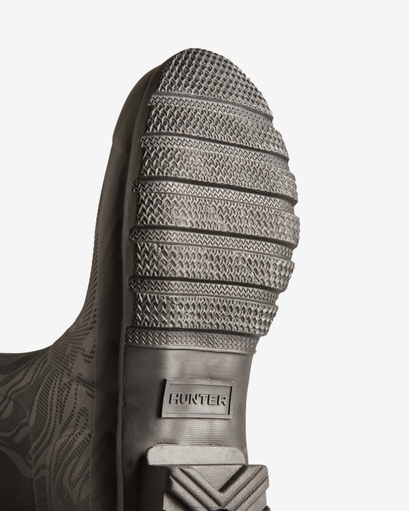 UK Hunter Women Erosion Texture Short Rain Boots Erosion Texture Black 28BV182