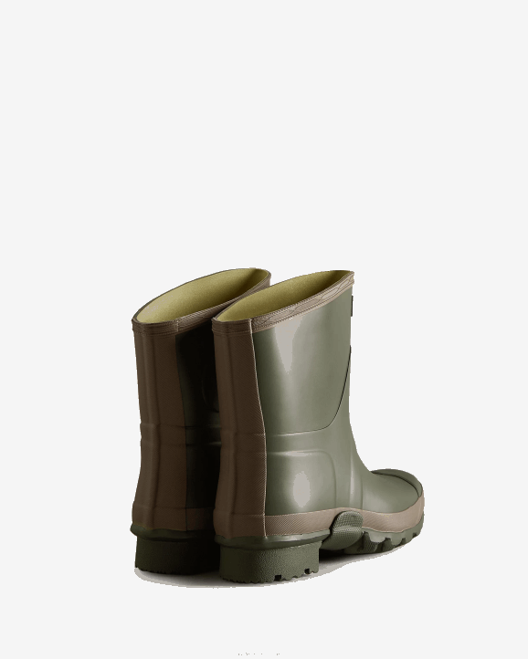 UK Hunter Women Gardener Short Rain Boot Dark Olive/Clay 28BV81