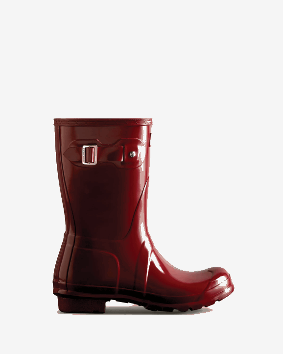 UK Hunter Women Original Short Gloss Rain Boots Fall Red 28BV305