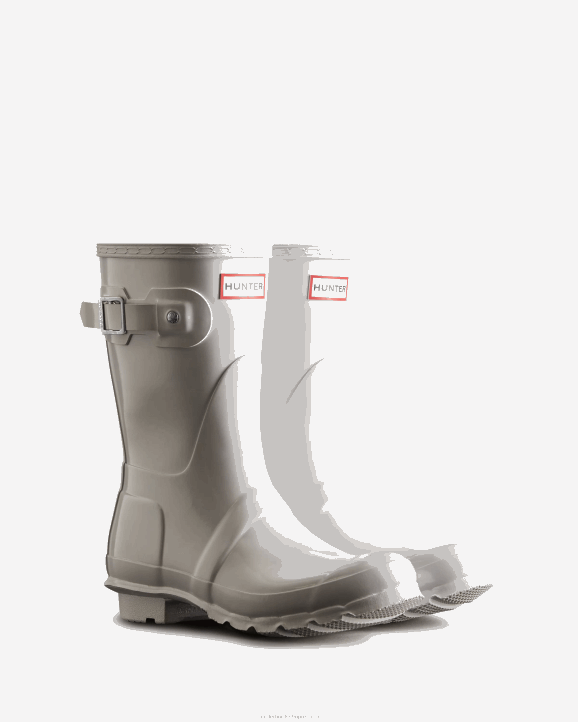 UK Hunter Women Original Short Gloss Rain Boots White 28BV210