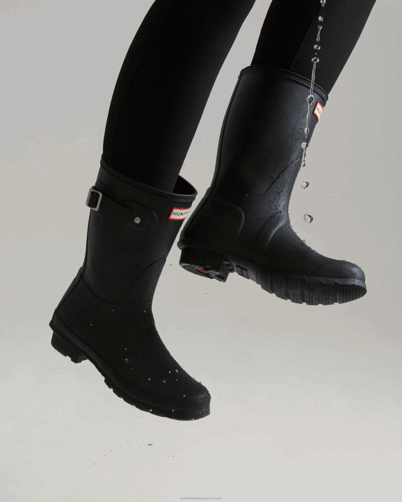 UK Hunter Women Original Short Rain Boots Black 28BV16
