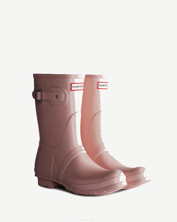UK Hunter Women Original Short Rain Boots Faded Rose 28BV17