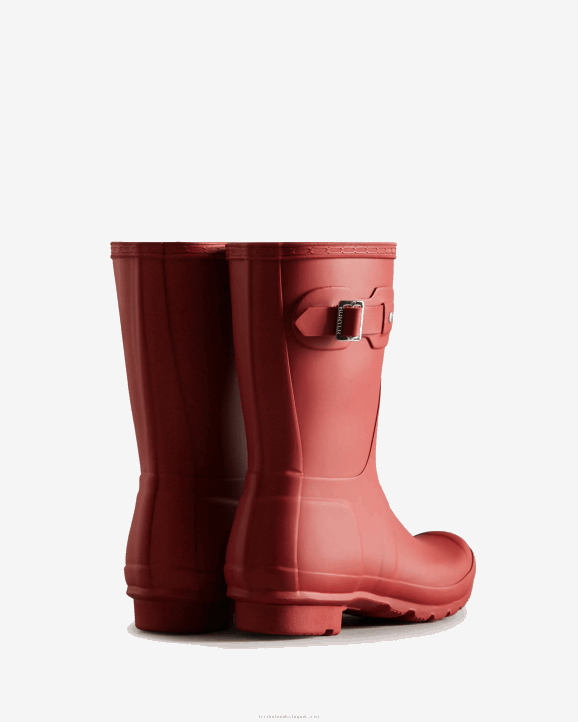 UK Hunter Women Original Short Rain Boots Military Red 28BV19