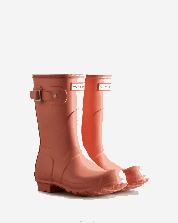 UK Hunter Women Original Short Rain Boots Rough Pink 28BV172