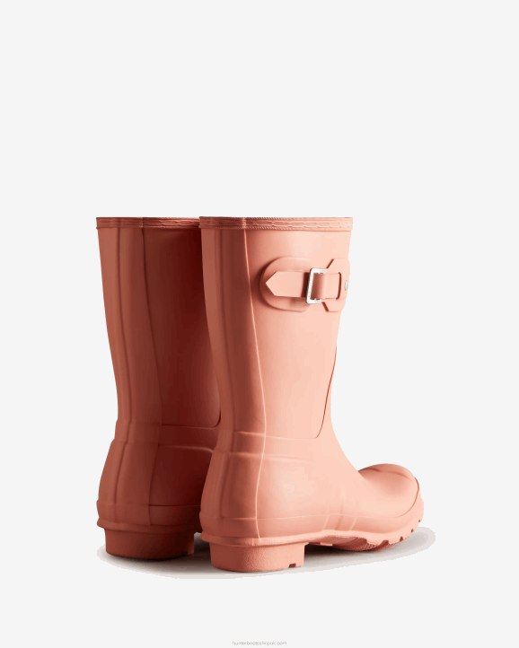 UK Hunter Women Original Short Rain Boots Rough Pink 28BV172