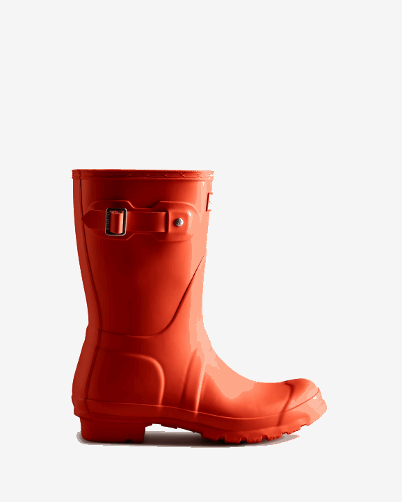 UK Hunter Women Original Short Rain Boots Sun-Cup Orange 28BV306