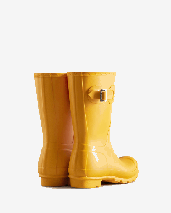 UK Hunter Women Original Short Rain Boots Yellow 28BV77