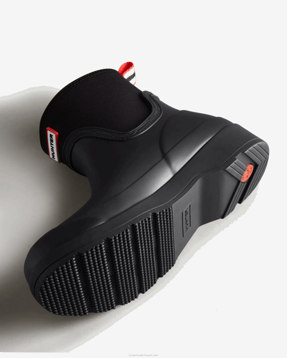 UK Hunter Women Play Short Neoprene Rain Boots Black 28BV125