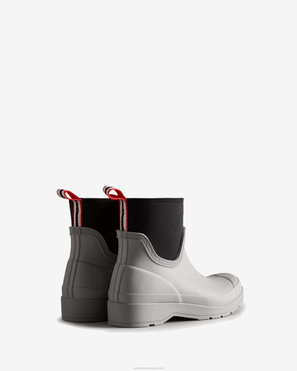 UK Hunter Women Play Short Neoprene Rain Boots Steall Light Grey 28BV308