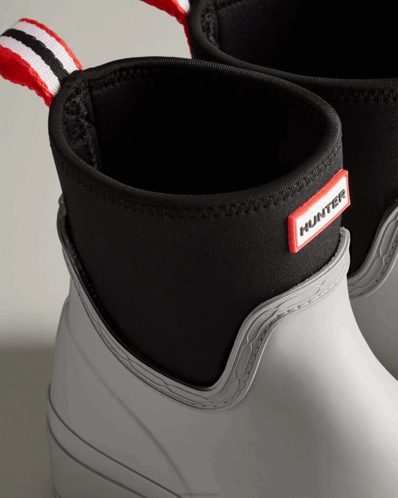 UK Hunter Women Play Short Neoprene Rain Boots Steall Light Grey 28BV308