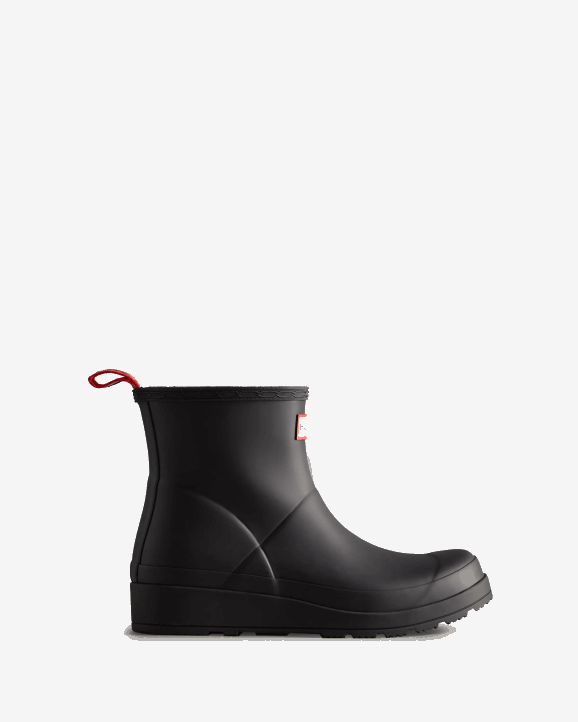 UK Hunter Women Play Short Rain Boots Black 28BV32