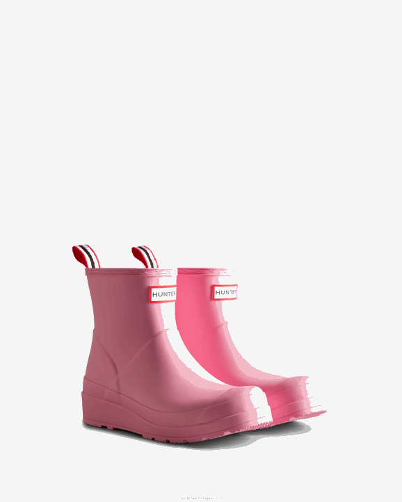 UK Hunter Women Play Short Rain Boots Pink Fizz 28BV34