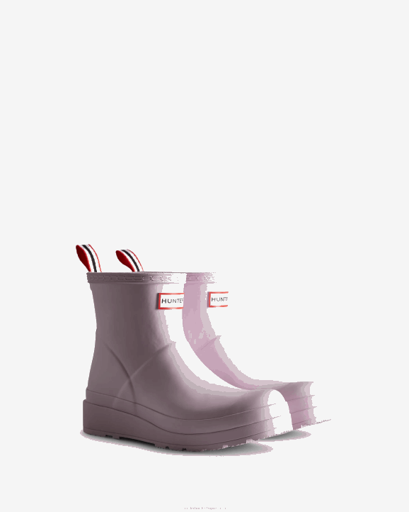 UK Hunter Women Play Short Rain Boots Tempered Mauve 28BV36