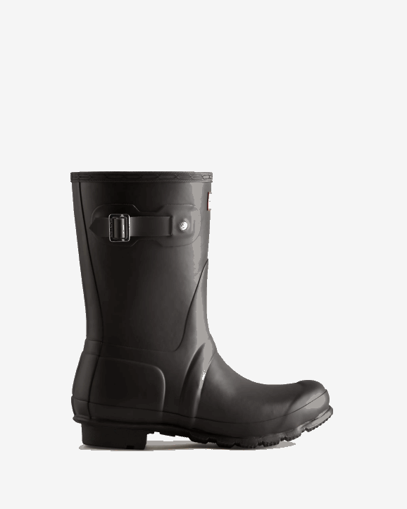 UK Hunter Women Short Insulated Rain Boots Black 28BV38