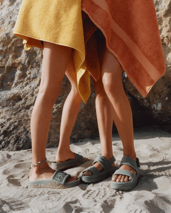 UK Hunter Women Bloom Slides Sweet Gale Green 28BV139