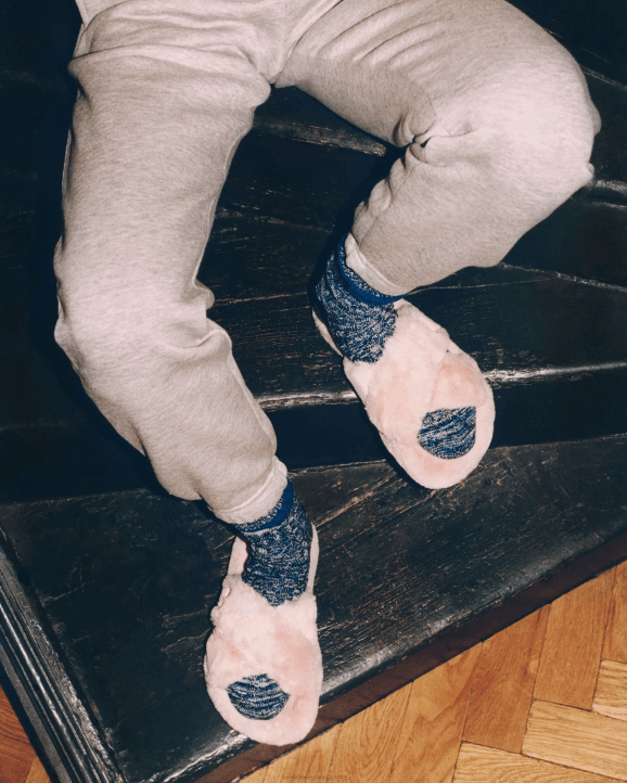 UK Hunter Women Faux Fur Flatform Crossover Slide Azalea Pink 28BV323