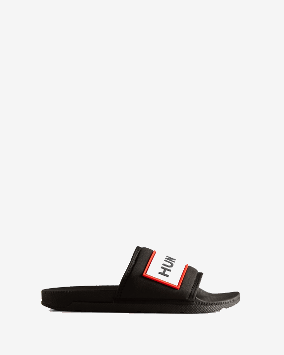 UK Hunter Women Neoprene Logo Slides Black 28BV105