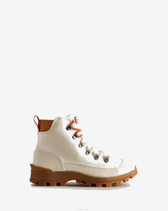 UK Hunter Women Canvas Desert Commando Boots Natural 28BV118