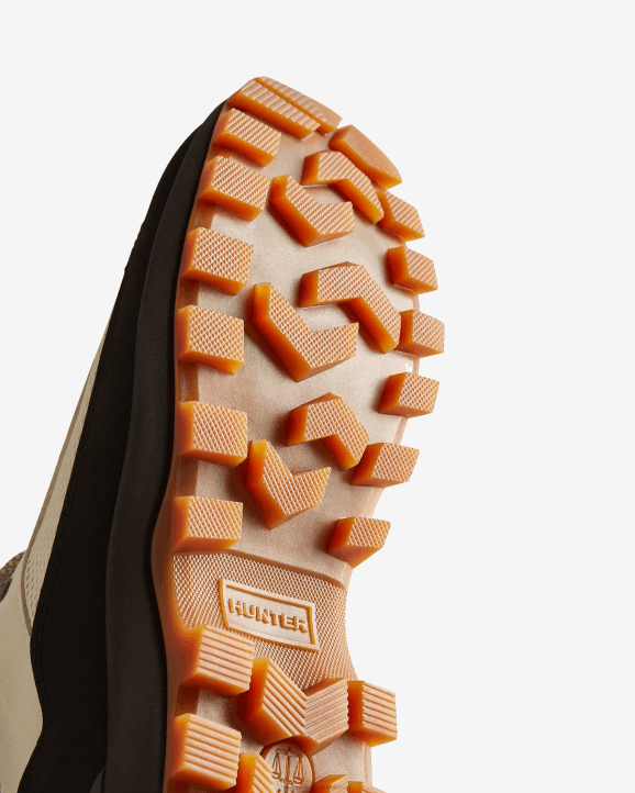 UK Hunter Women Explorer Insulated Lace-Up Commando Boots White Willow/Cosy Cream/Black 28BV330