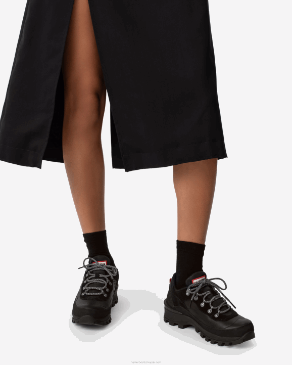 UK Hunter Women Explorer Insulated Leather Shoes Black 28BV270