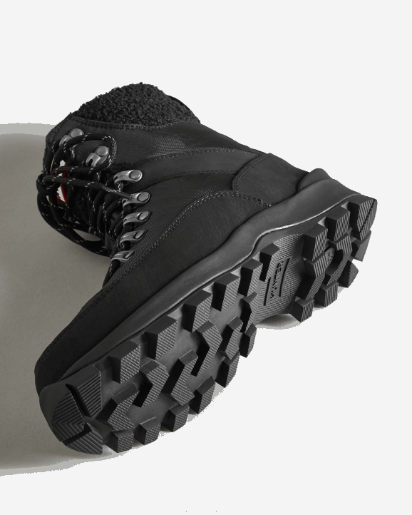 UK Hunter Women Insulated Recycled Polyester Commando Boots Black 28BV297