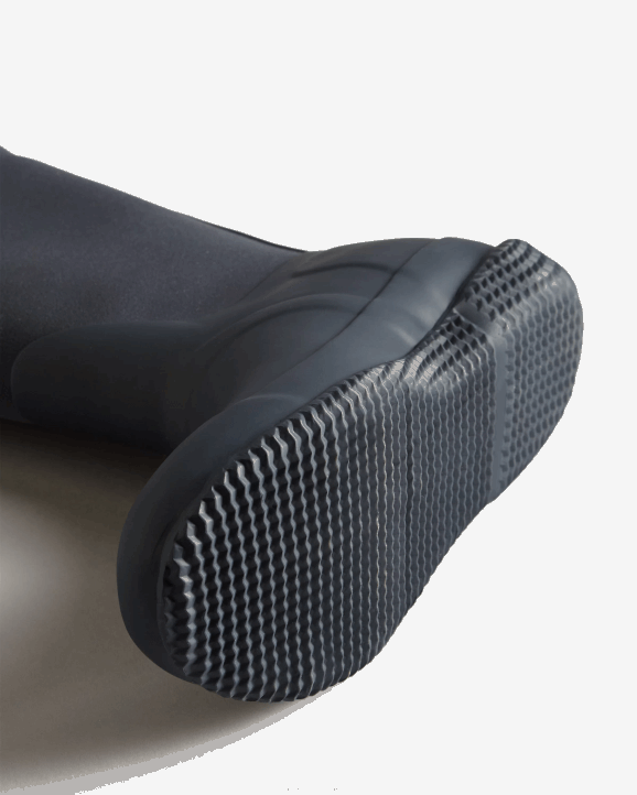 UK Hunter Women Insulated Roll Top Vegan Shearling Boots Hunter Navy/White Willow 28BV276