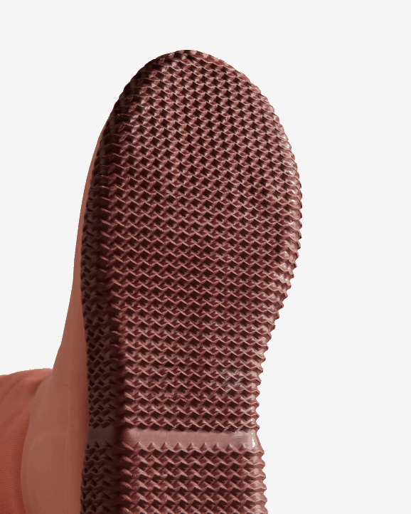 UK Hunter Women Insulated Roll Top Vegan Shearling Boots Rough Pink/Muted Berry 28BV278