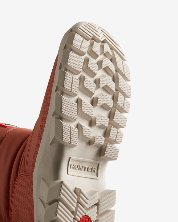 UK Hunter Women Intrepid Insulated Short Snow Boots Rough Pink/White Willow 28BV204