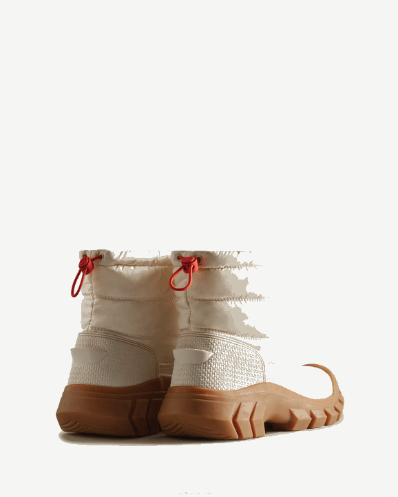 UK Hunter Women Intrepid Insulated Short Snow Boots White Willow/Gum 28BV319