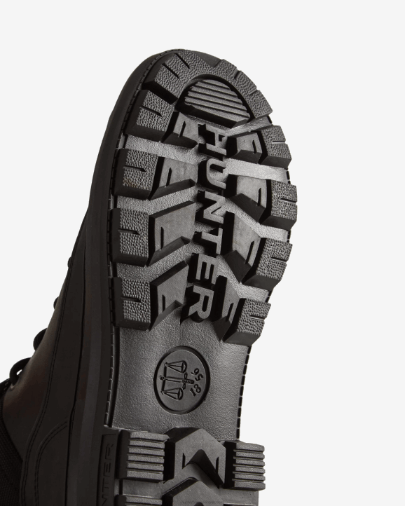 UK Hunter Women Rebel Explorer Leather Commando Boots Black 28BV153