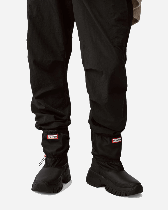 UK Hunter Women Wanderer Insulated Short Slouch Snow Boots Black 28BV150