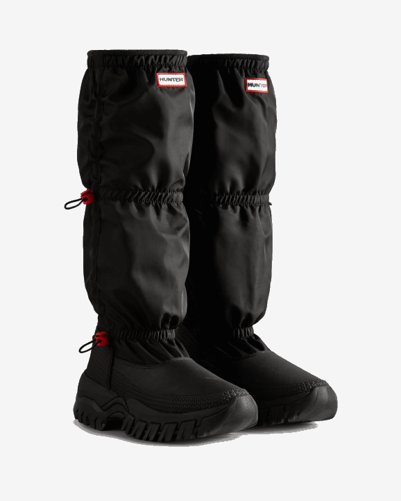 UK Hunter Women Wanderer Insulated Tall Slouch Snow Boots Black 28BV256