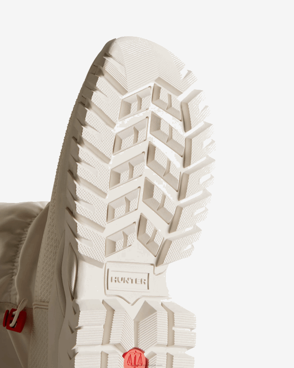 UK Hunter Women Wanderer Insulated Tall Slouch Snow Boots White Willow 28BV207