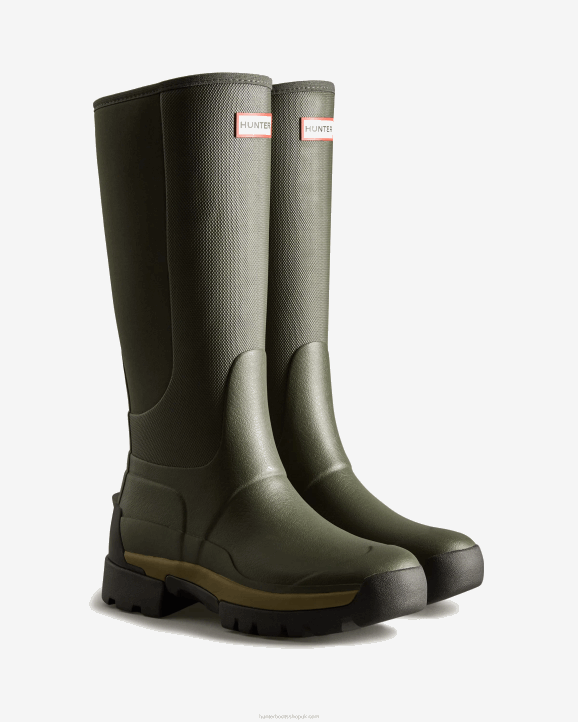 UK Hunter Women Balmoral Field Hybrid Tall Rain Boots 28BV193