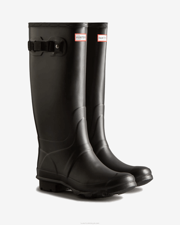 UK Hunter Women Huntress Wide Leg Rain Boots Black 28BV148